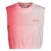 Signature Tank Tank Top Tommy Hilfiger , Pink , Dames