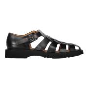 Leren Sandalen met Ronde Neus Church's , Black , Heren