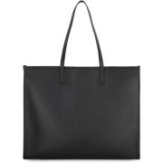 Leren Tote Tas Dolce & Gabbana , Black , Heren