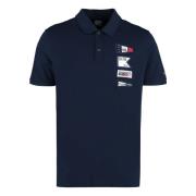 Katoenen Polo Shirt met Patches Paul & Shark , Blue , Heren