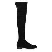 Stretch Suède Overknee Laarzen Stuart Weitzman , Black , Dames