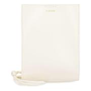 Leren Crossbody Tas met Decoratieve Knopen Jil Sander , White , Dames