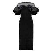 Gerimpelde Mouw Jurk Alexander McQueen , Black , Dames