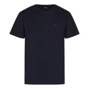 Geribbelde Kraag Katoenen Crew-Neck T-shirt Etro , Blue , Heren