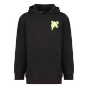 Katoenen hoodie met achterprint Palm Angels , Black , Heren