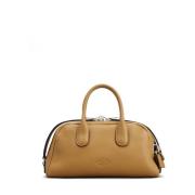 Bruin Leren Schoudertas met Hangslot Tod's , Beige , Dames