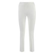 Elastische Cropped Broek Peserico , White , Dames