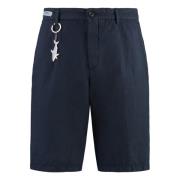 Linnen Katoen Bermuda Shorts Paul & Shark , Blue , Heren