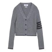 Korte Cardigan Sweater Thom Browne , Gray , Dames