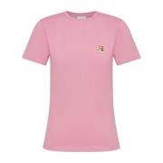 T-shirt met logo patch Maison Kitsuné , Pink , Dames