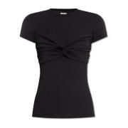 Geweven T-shirt Rotate Birger Christensen , Black , Dames