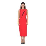 Rode Bodycon Midi Jurk Just Cavalli , Red , Dames