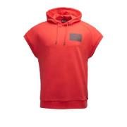 Mouwloze Heren Hoodie Rood Losse Pasvorm Emporio Armani EA7 , Red , He...