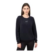 Dames Sweatshirt EA7 6Ltm08-Tjdcz-1200 Zwart Emporio Armani EA7 , Blac...