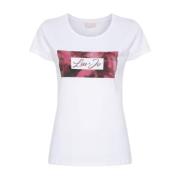 Abstract Patroon Print T-shirts Liu Jo , White , Dames