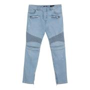 Regular Fit Denim Jeans Balmain , Blue , Heren