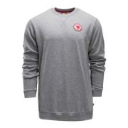 1960 Logo Heren Sweatshirt Grijs Melange Fjällräven , Gray , Heren