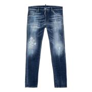 Regular Fit Denim Jeans Dsquared2 , Blue , Heren