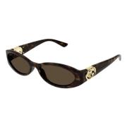 Stijlvolle zonnebril in Havana/Bruin Gucci , Multicolor , Dames