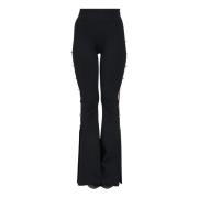 Zwarte casual broek met uitlopende pijpen Versace Jeans Couture , Blac...