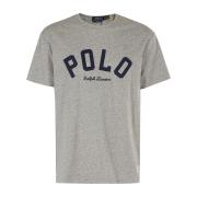 Logo T-shirt Casual Mode Ralph Lauren , Gray , Heren