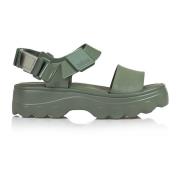 Groene Sandalen Kick Off Stijl Melissa , Green , Dames