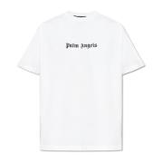 T-shirt met logo Palm Angels , White , Heren