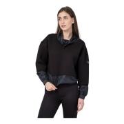 Zwarte Oversize Dames Sweatshirt Emporio Armani EA7 , Black , Dames