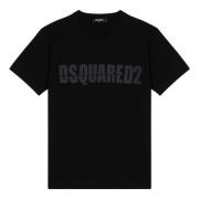 Korte Mouw Ronde Hals T-Shirt Dsquared2 , Black , Heren