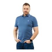 Heren Polo Shirt Blauw Katoen Hugo Boss , Blue , Heren