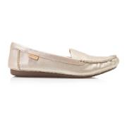 Champagne Leren Loafers Freckle Walk Clarks , Gray , Dames