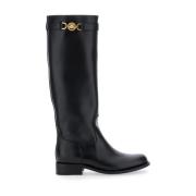 Zwarte Enkellaarzen Versace , Black , Dames