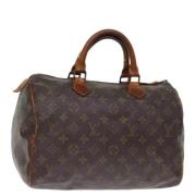 Pre-owned Canvas handbags Louis Vuitton Vintage , Brown , Dames