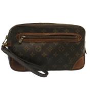 Pre-owned Canvas clutches Louis Vuitton Vintage , Brown , Dames