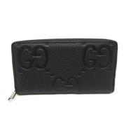 Pre-owned Leather wallets Gucci Vintage , Black , Dames