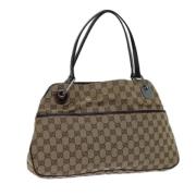 Pre-owned Canvas totes Gucci Vintage , Beige , Dames