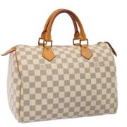 Pre-owned Canvas handbags Louis Vuitton Vintage , White , Dames