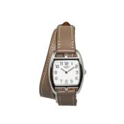 Pre-owned Metal watches Hermès Vintage , Gray , Dames