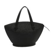 Pre-owned Leather handbags Louis Vuitton Vintage , Black , Dames