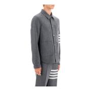 Wol Kasjmier Overshirt Thom Browne , Gray , Heren