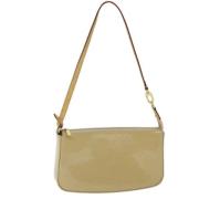 Pre-owned Leather pouches Louis Vuitton Vintage , Beige , Dames