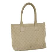 Pre-owned Canvas totes Gucci Vintage , Beige , Dames