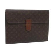 Pre-owned Canvas briefcases Louis Vuitton Vintage , Brown , Dames