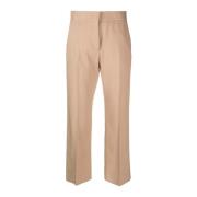 Oogje Rits Broek Zand Rechte Snit Msgm , Beige , Dames