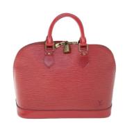 Pre-owned Leather handbags Louis Vuitton Vintage , Red , Dames