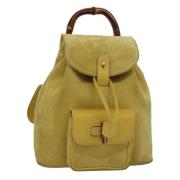 Pre-owned Suede gucci-bags Gucci Vintage , Yellow , Dames