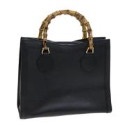 Pre-owned Leather handbags Gucci Vintage , Black , Dames