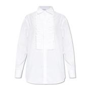 Gerimpeld Shirt Bottega Veneta , White , Dames