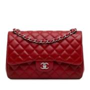 Pre-owned Leather chanel-bags Chanel Vintage , Red , Dames