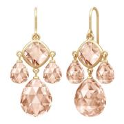 Peach Morganite Kandelaar Oorbellen Julie Sandlau , Pink , Dames